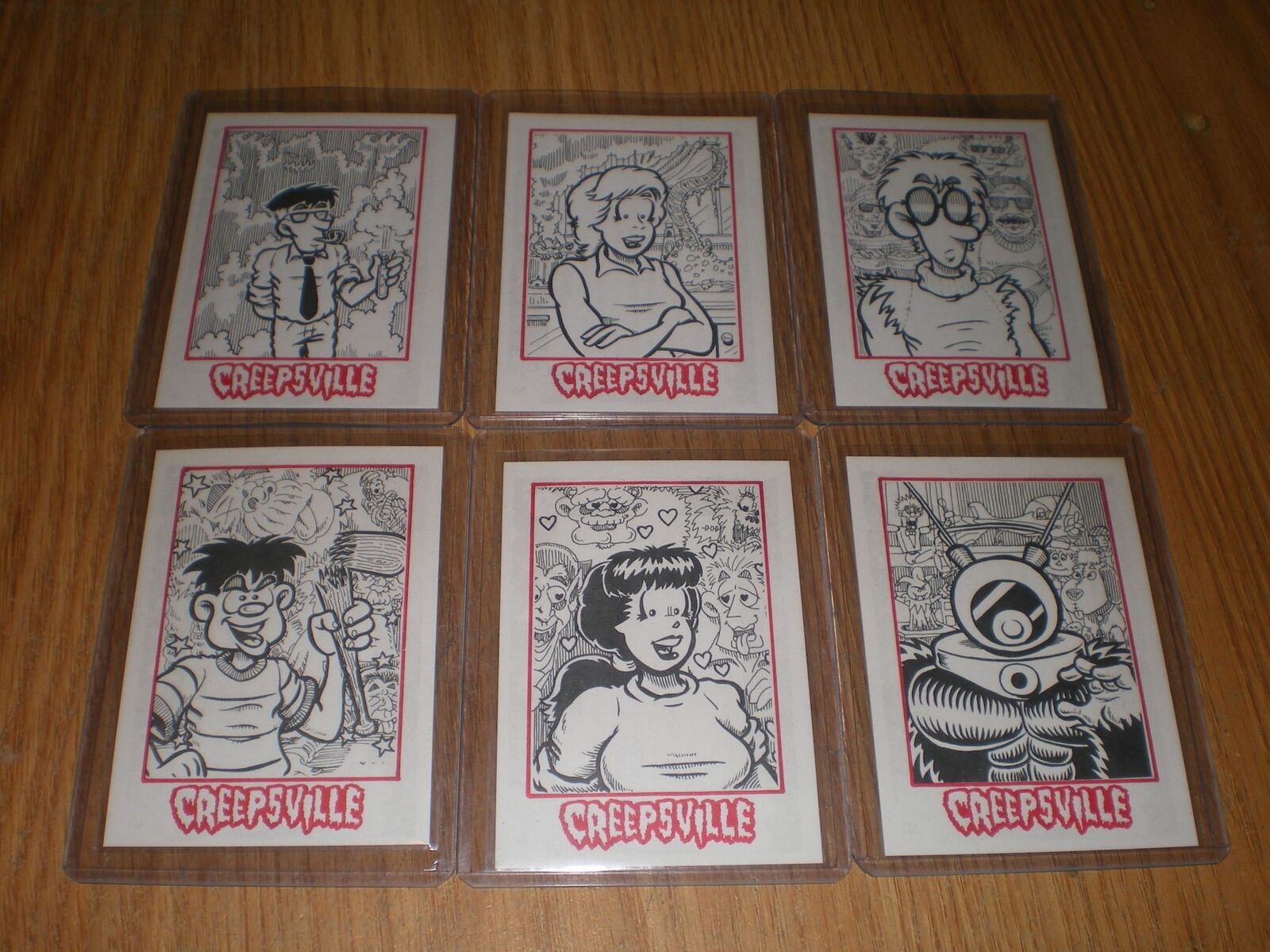 Creepsville Cards 1-6 Gogo Comic Franklin Kurtz Insert Promo 1991 Series 1